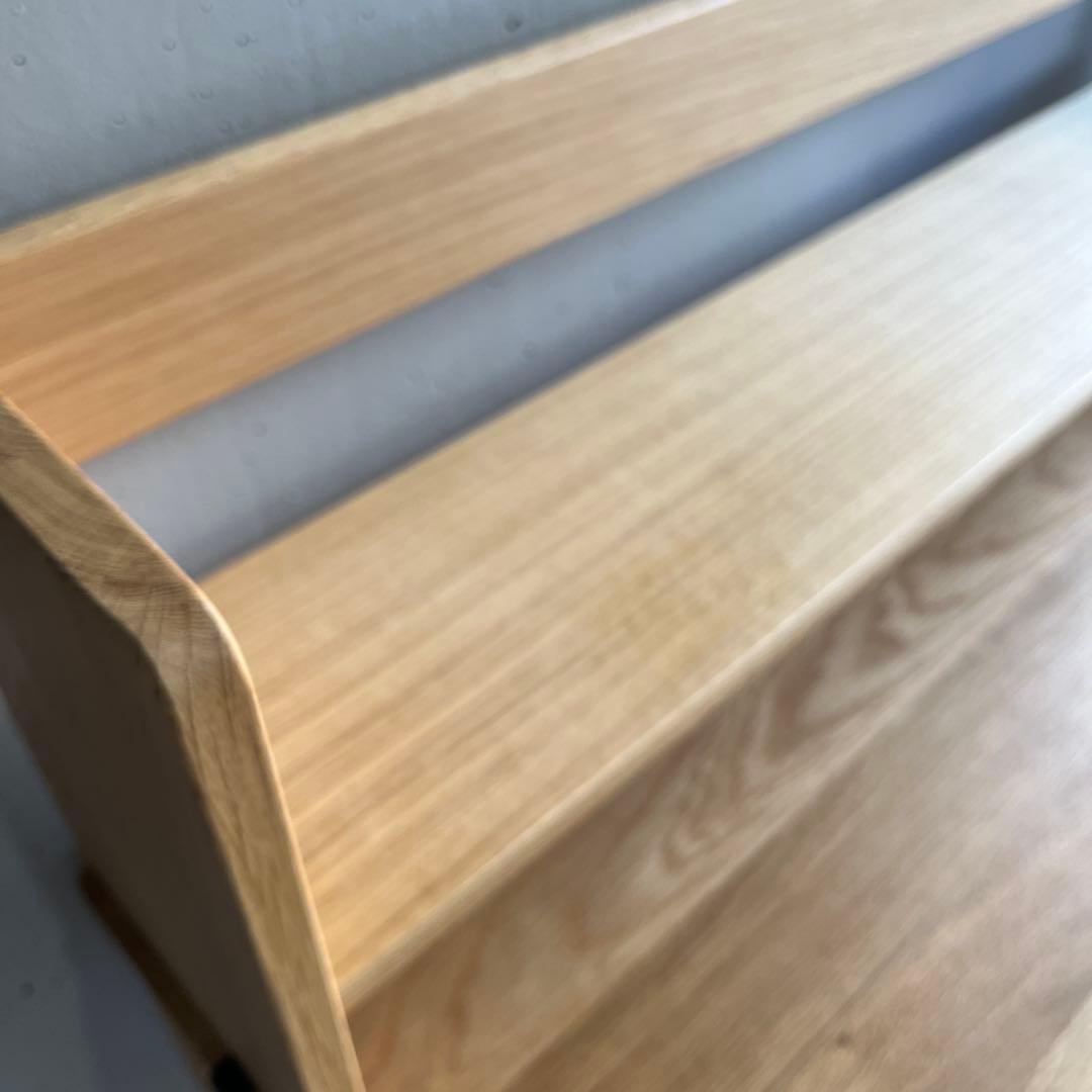 美品★無印 木製デスク オーク材 上置き棚付