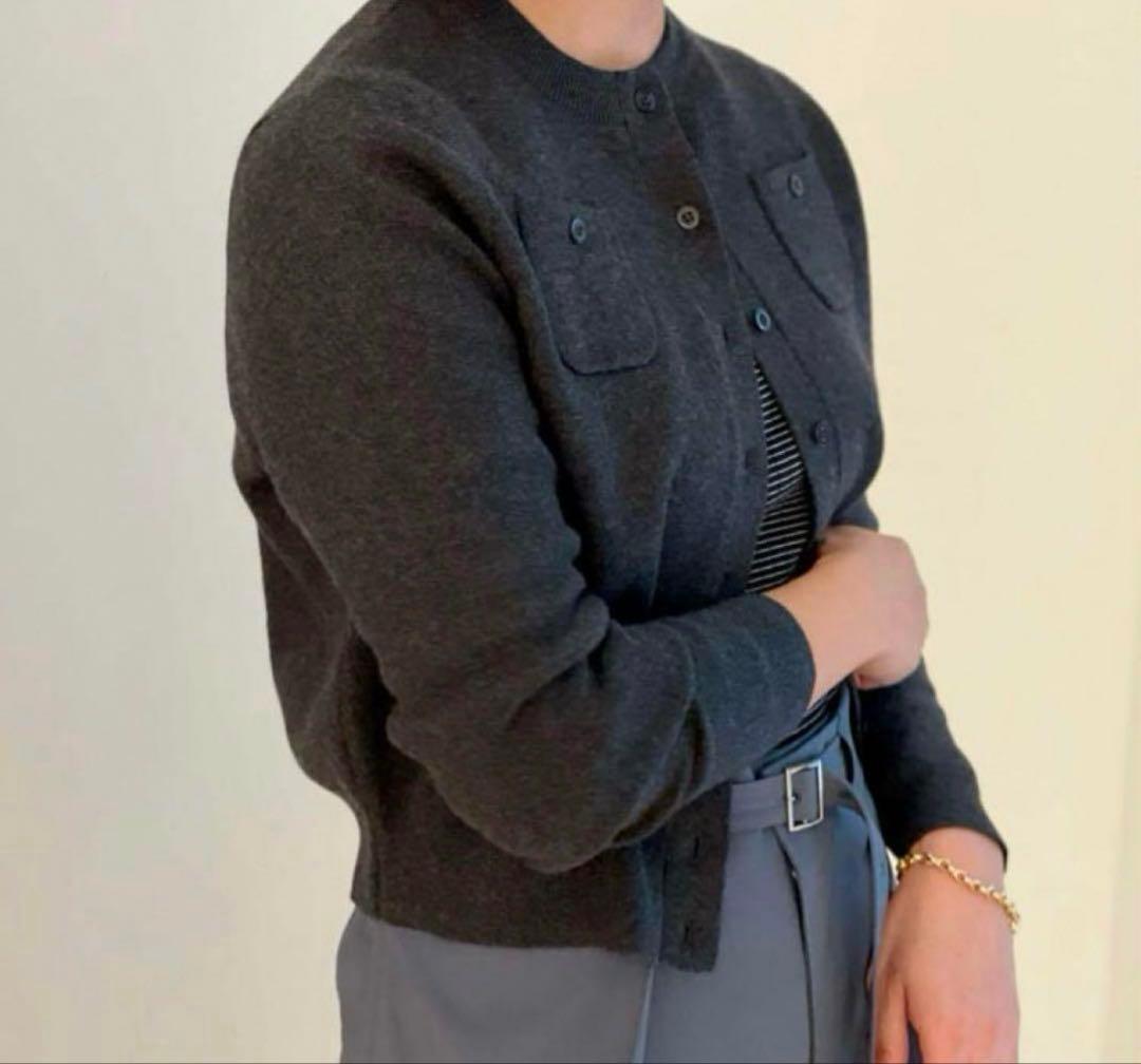 CABaN コットンカシミヤ クルーネックカーディガン タグ付き