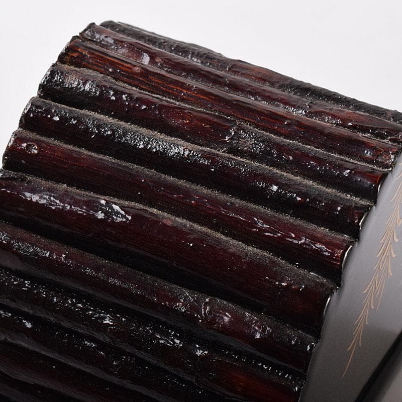 mu-tinctura　清峰造　柳蒔絵　烏帽子香合　共箱　V　7822