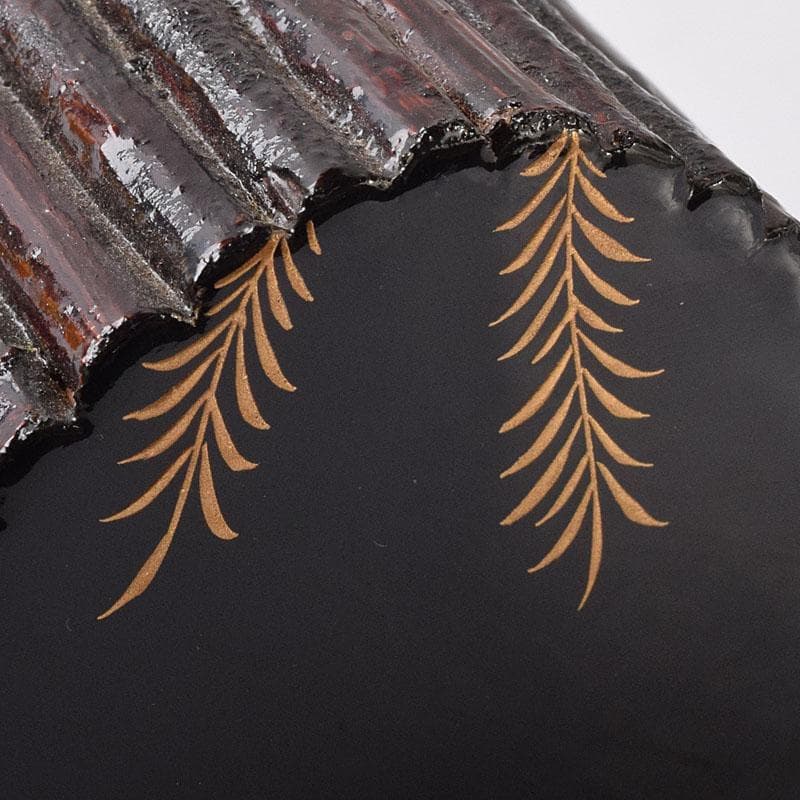 mu-tinctura　清峰造　柳蒔絵　烏帽子香合　共箱　V　7822