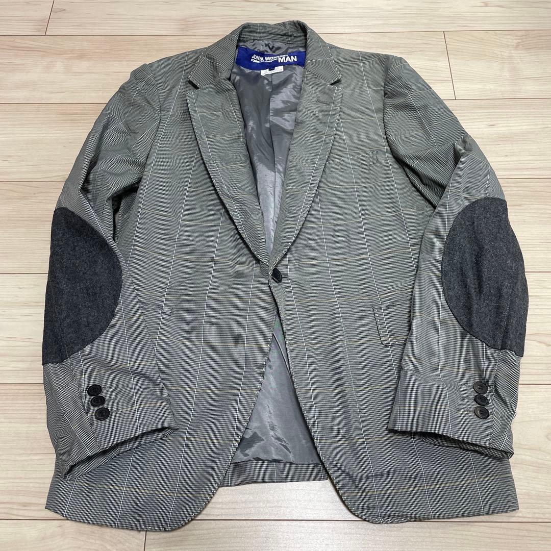 ジュンヤワタナベ テーラード ジャケット　千鳥チェック　エルボーパッチ2009