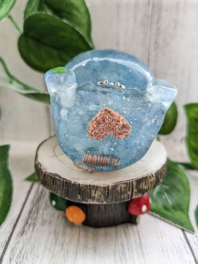 【つる927】アクアマリンのかばちゃん形オルゴナイト☆他６点