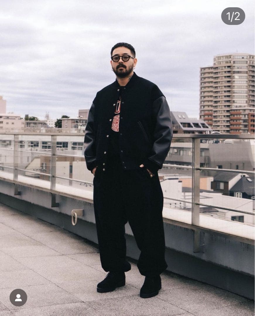 よ*ん様 COOTIE Wool Melton Stadium Jacket ス