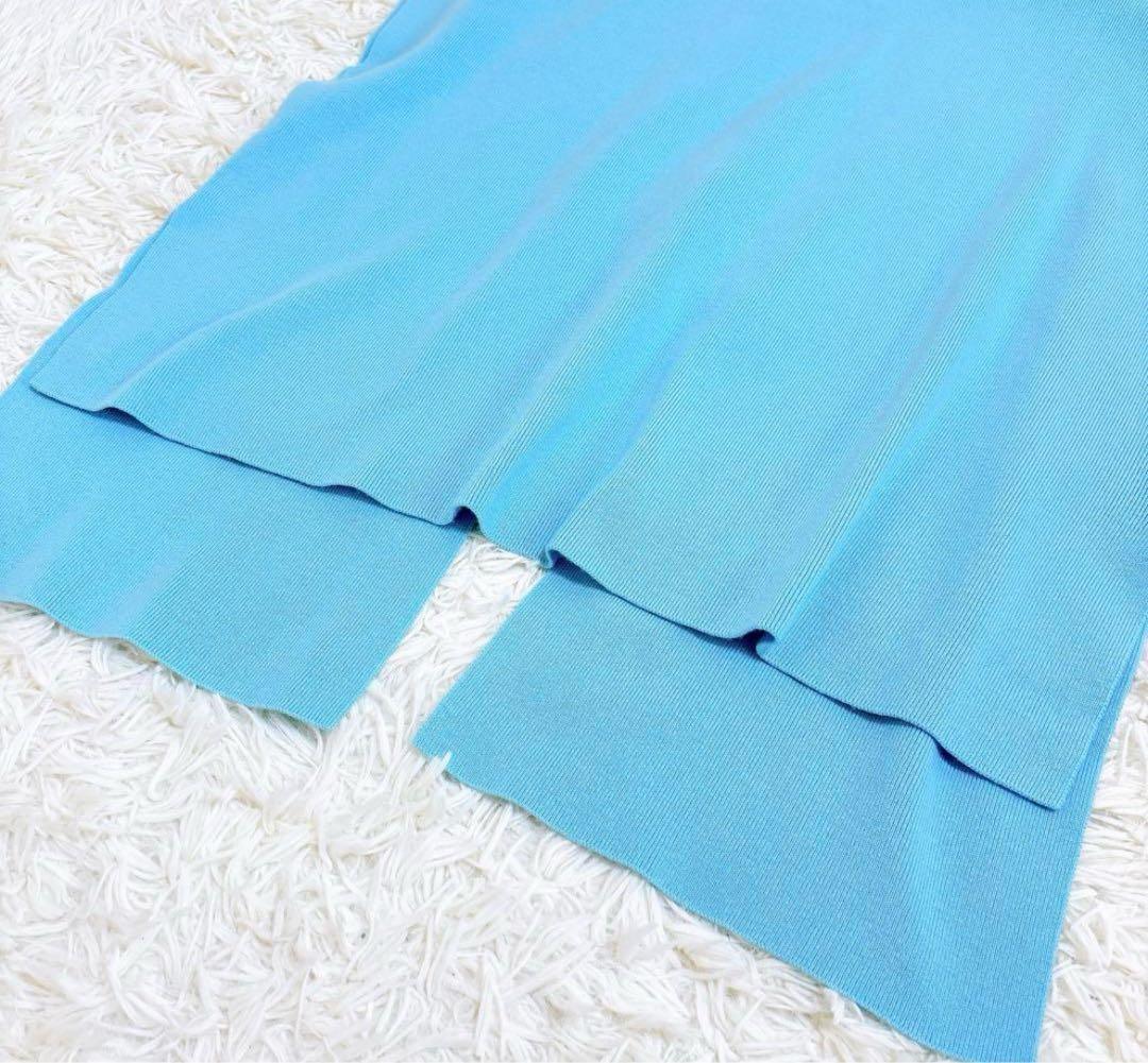 LE PHIL ルフィル バックオープン ニットベスト ブルー