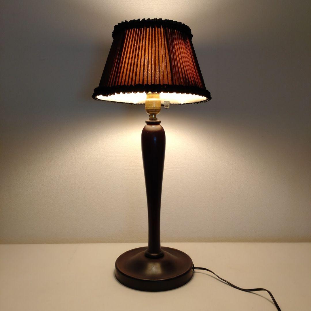 昭和初期 三越特製 木製 電気スタンド 高さ約58cm／照明器具