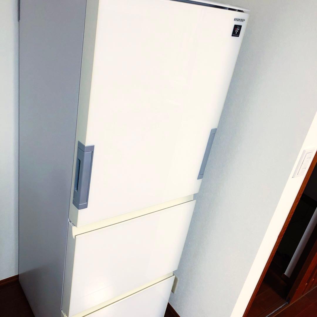 SHARP 冷蔵庫　プラズマクラスター　SJ-GW35C-W 両開き　大型　WH