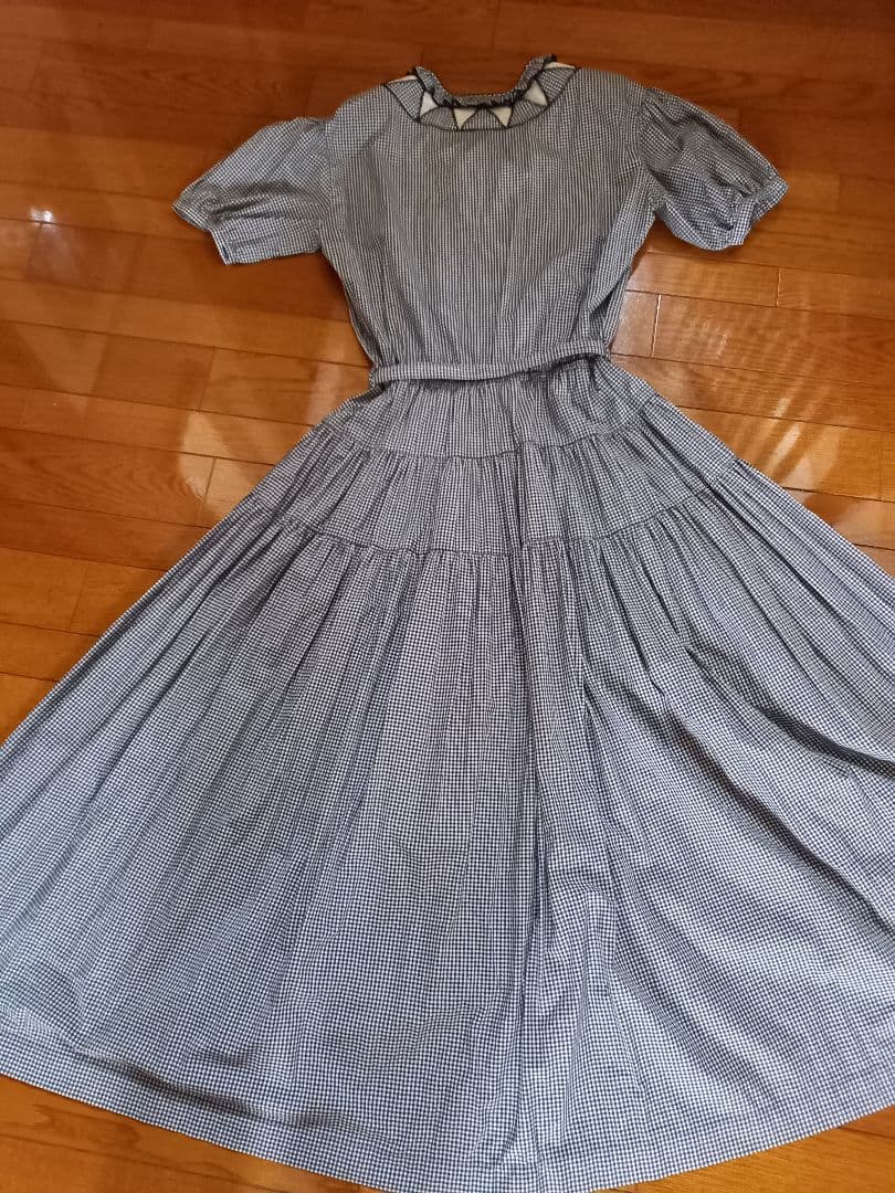 【Ouyang】カネコイサオ一回着用のみ美品素敵なチェックワンピース