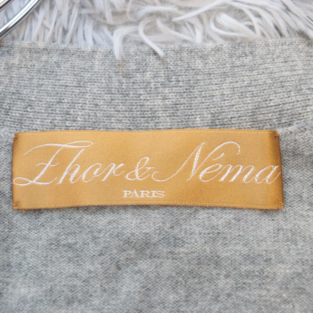 zhor&nema✨ゾーアンドネマ✨カーディガン　レース　カシミヤ混　サイズＬ