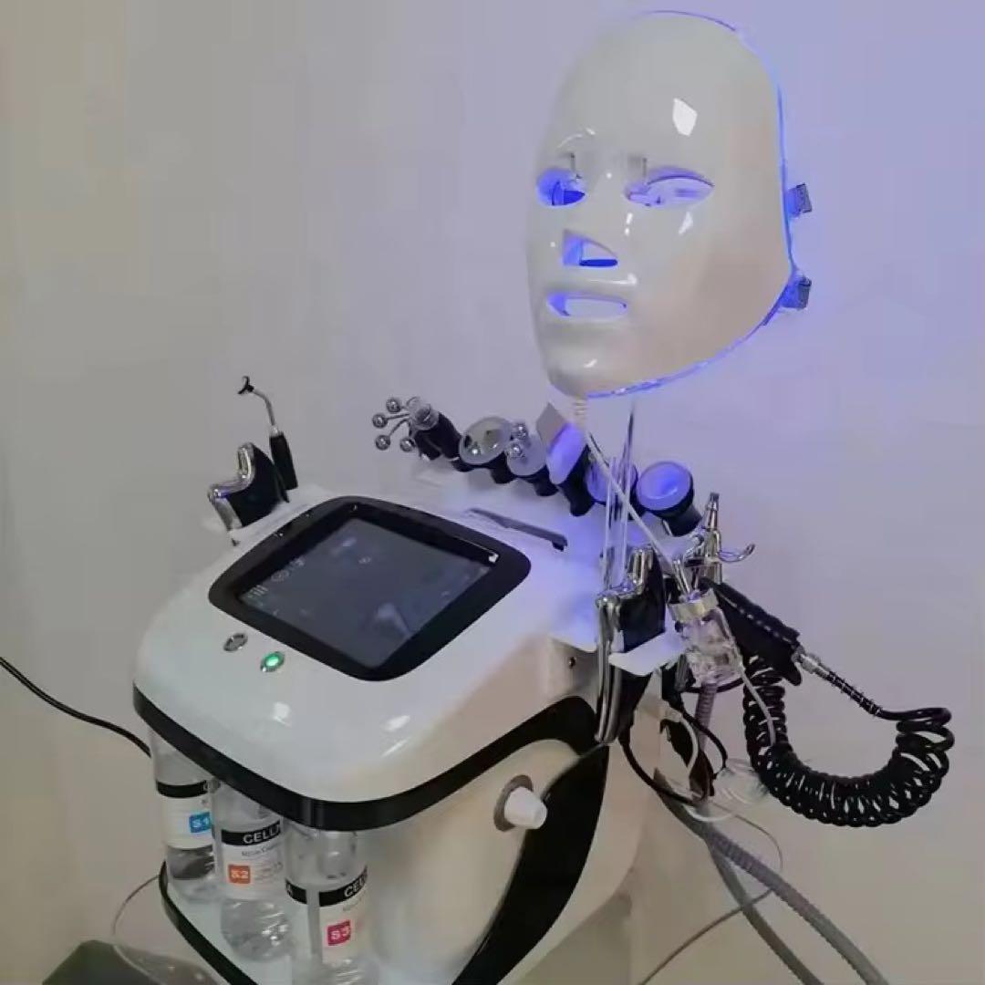 LEDフェイスマスク付きバブルハイドラフェイシャル/ ハイドラーマブレーション機