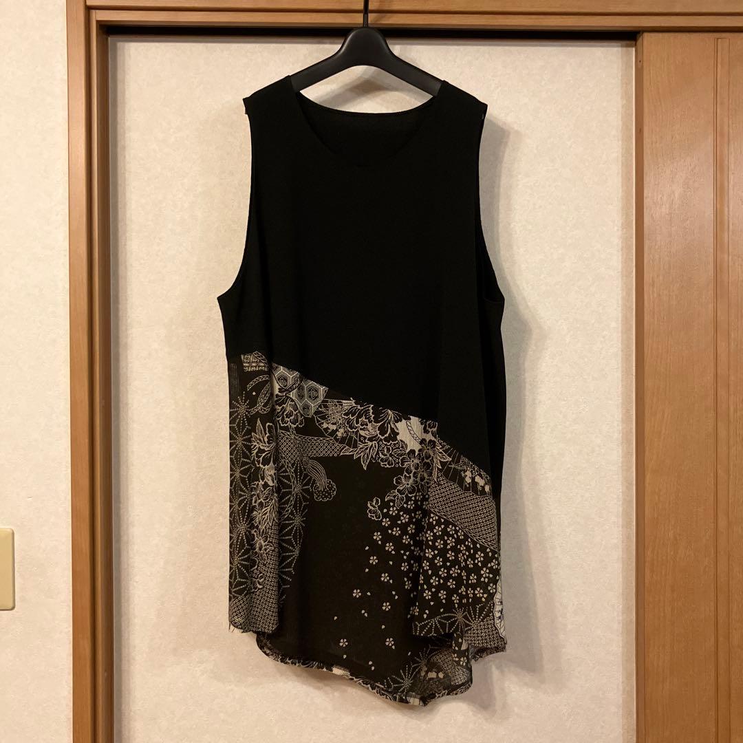 詩仙堂/チュニック/ゴールドタグ/未使用品/紗ちりめん/Ｌサイズ