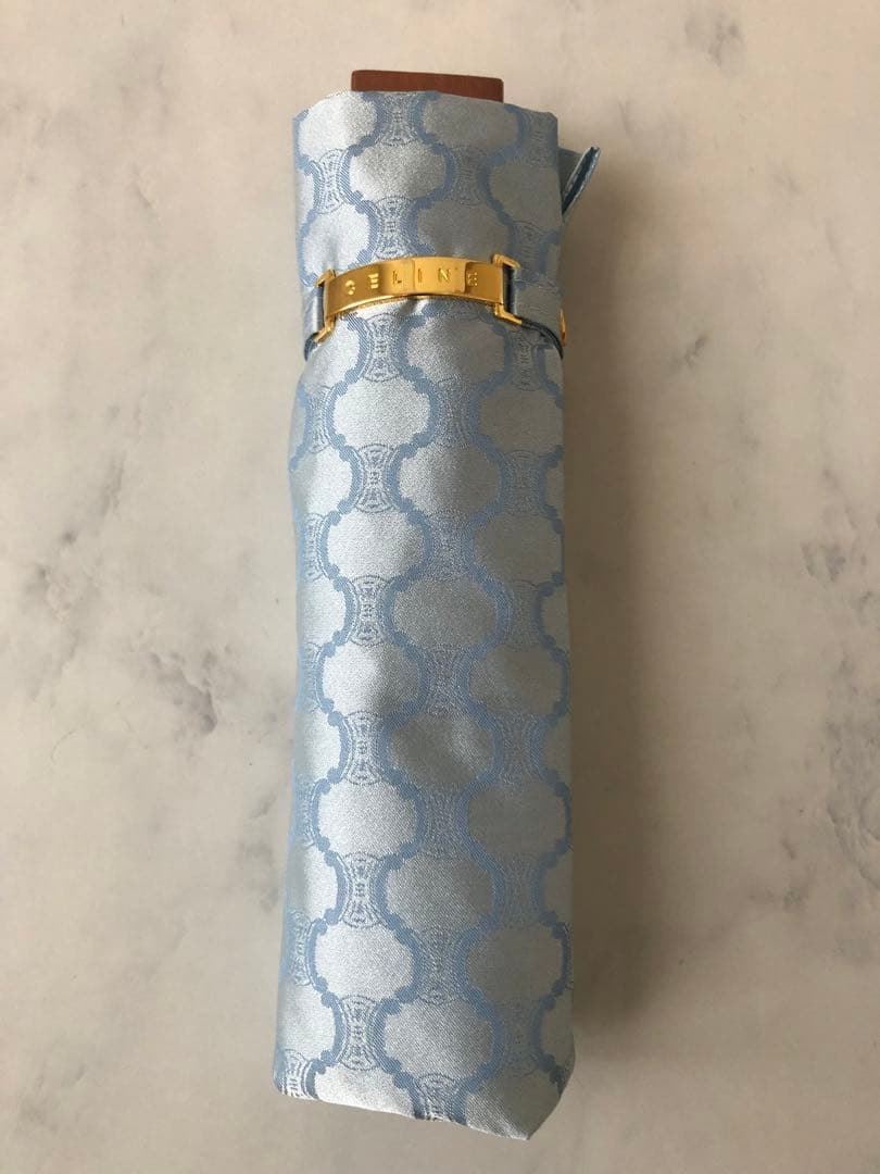 使用1回　CELINE セリーヌ　折りたたみ傘　ブルー系