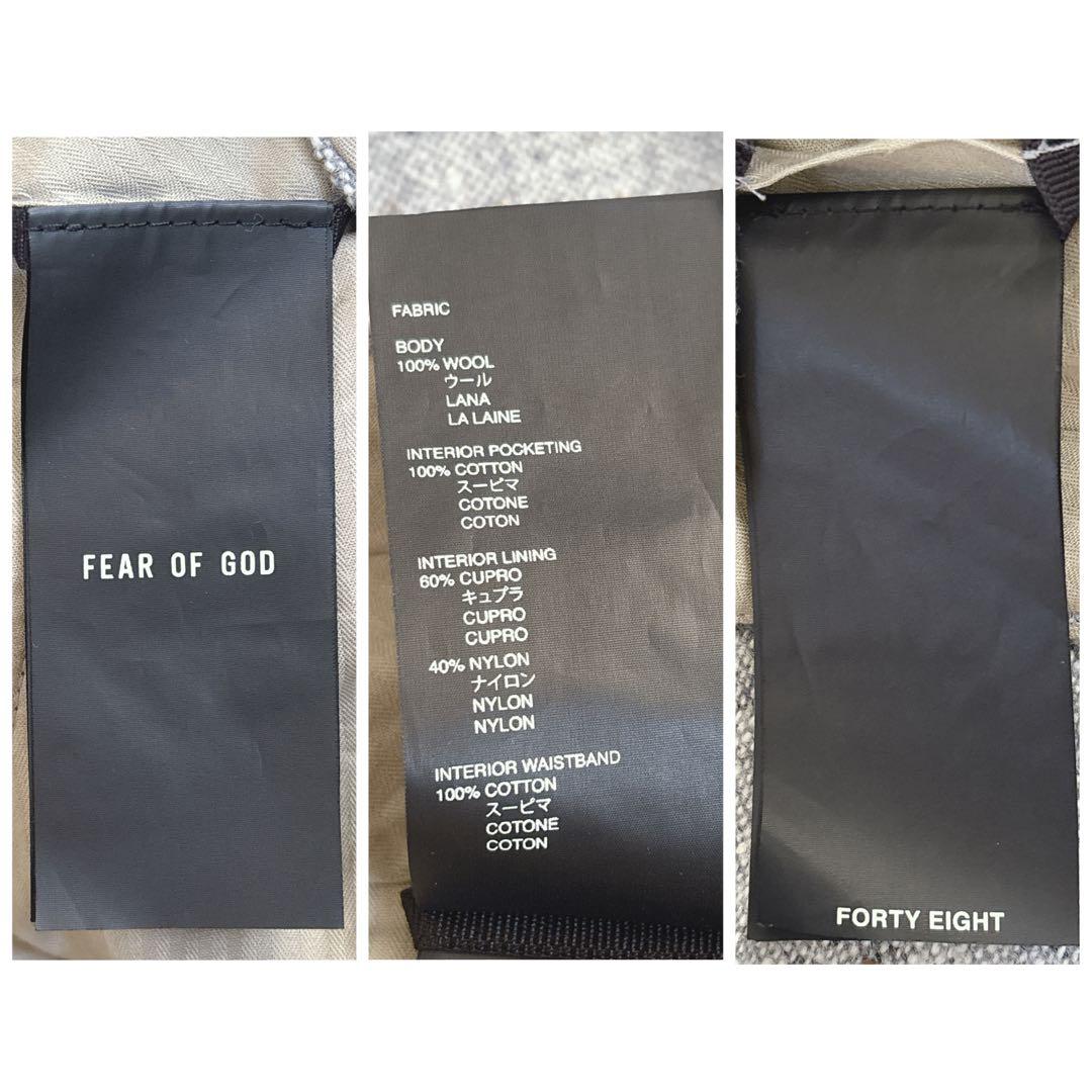 美品 FEAR OF GOD ダブルプリーツ テーパードトラウザー スラックス