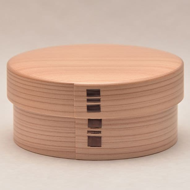 栗久 曲げわっぱ 丸弁当 500cc