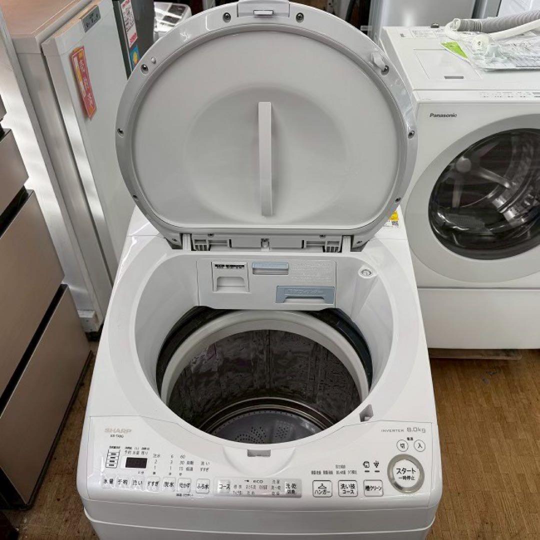 かず ✨シャープ　縦型洗濯乾燥機　ES-TX8G 8キロ　分解清掃済み