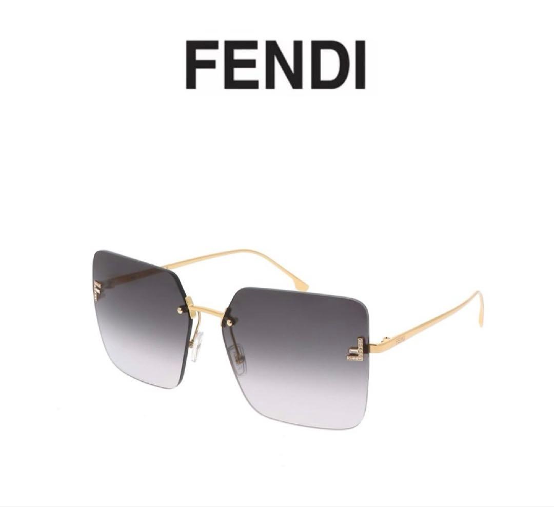フェンディ　ファーストクリスタルサングラス　FE4082US ゴールド