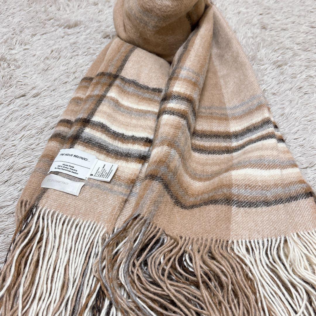 ザイノウエブラザーズ ベビーアルパカ100% ストール　DESIGNWORKS