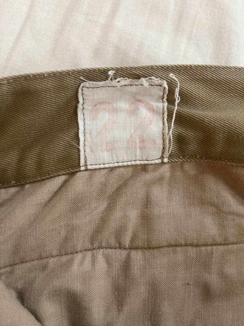 フランス軍　1950〜60年代　実物　M52 チノパンツ　後期　サイズ22