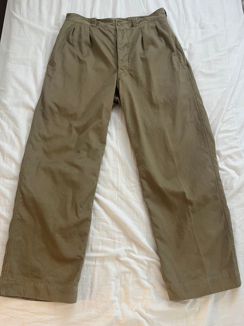 フランス軍　1950〜60年代　実物　M52 チノパンツ　後期　サイズ22