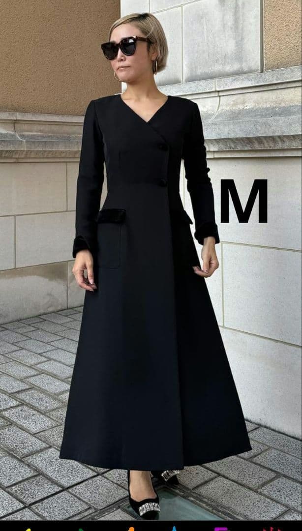 【JENNE】ベロアポイントワンピース