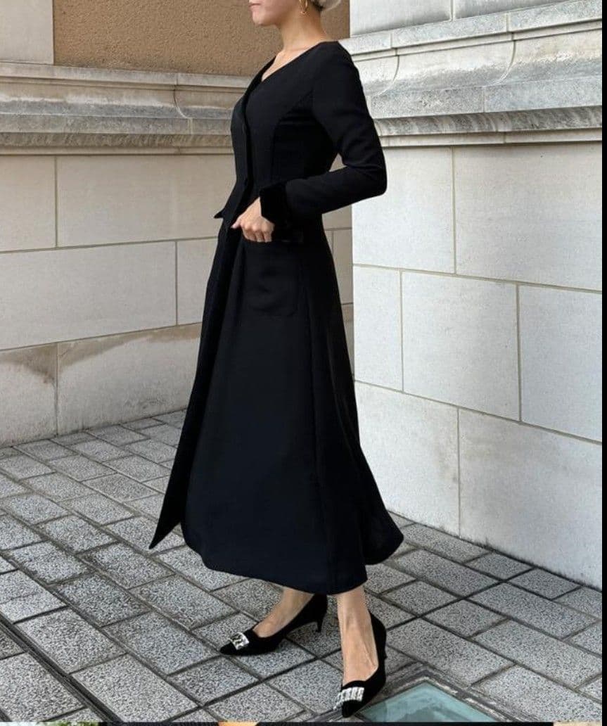 【JENNE】ベロアポイントワンピース