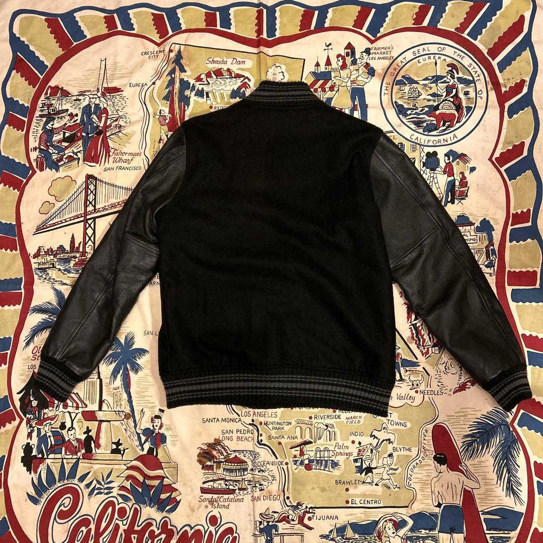 UNITED SPORTS OF AMERICA スタジャン ブラック　レザー