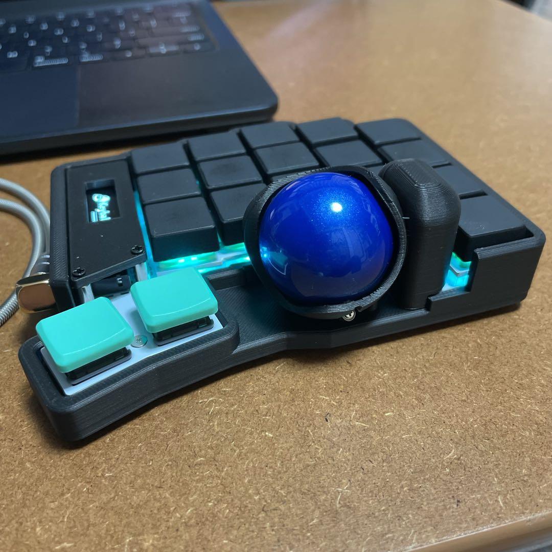 【完成品】Keyball39(LEDも実装)おまけ、ケース付き全部セット