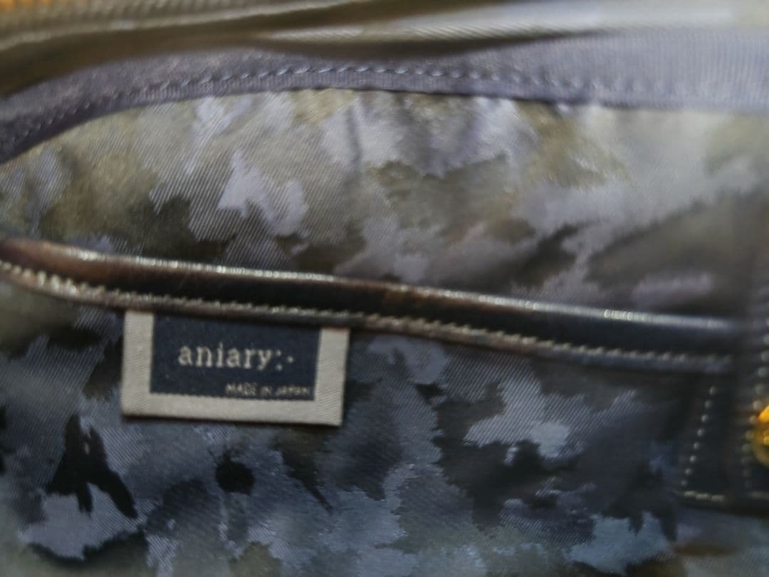 【新品未使用】アニアリ aniary レザーボストンバッグ ネイビー