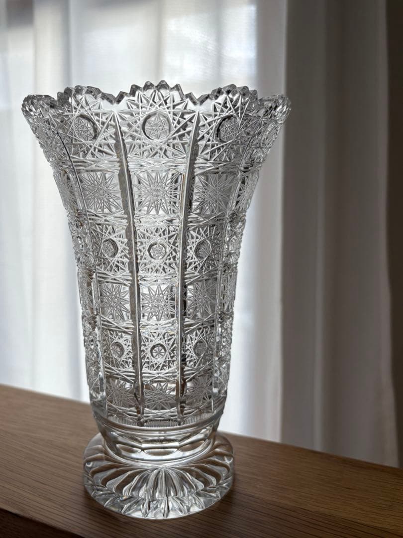 ボヘミアンガラス　花瓶 フラワーベース