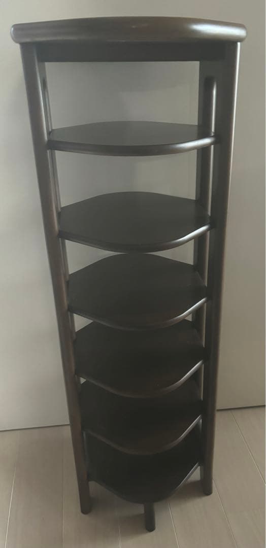 カリモク　６段　スリッパラック　飾り棚