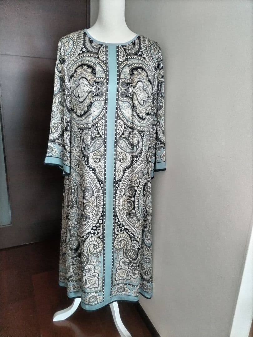 Rossa シルク ロングワンピース