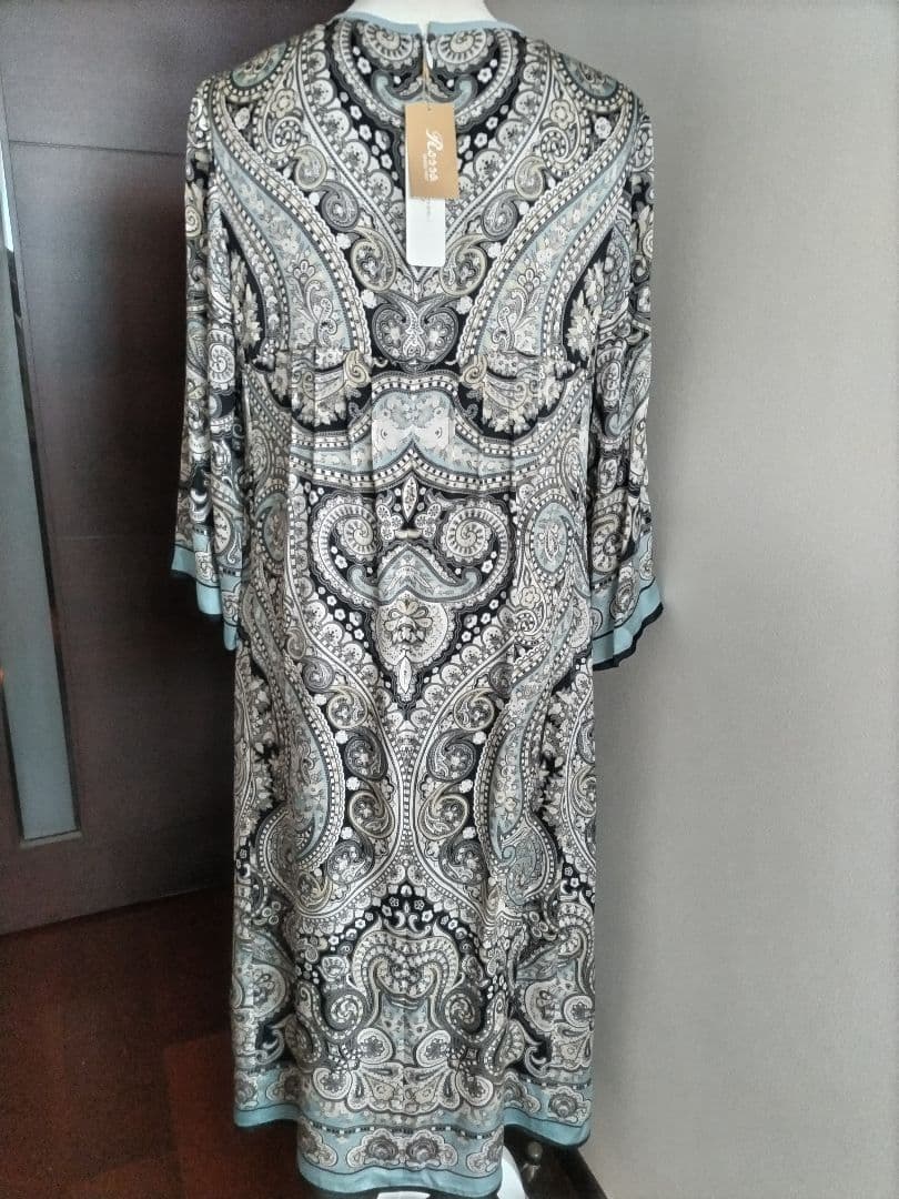 Rossa シルク ロングワンピース