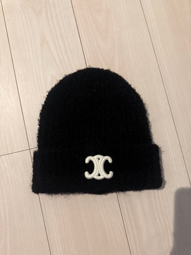 セリーヌロゴ付きニット帽
