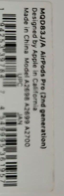 AirPods本体 充電ケーブル イヤーチップ付き