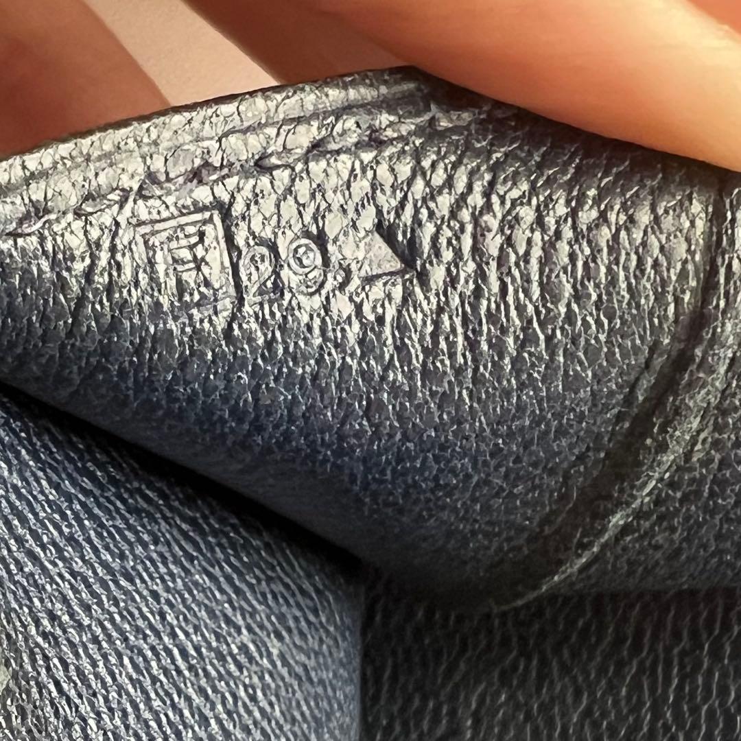 109 極上美品 HERMES エルメス ベアン リザード 2つ折り 長財布