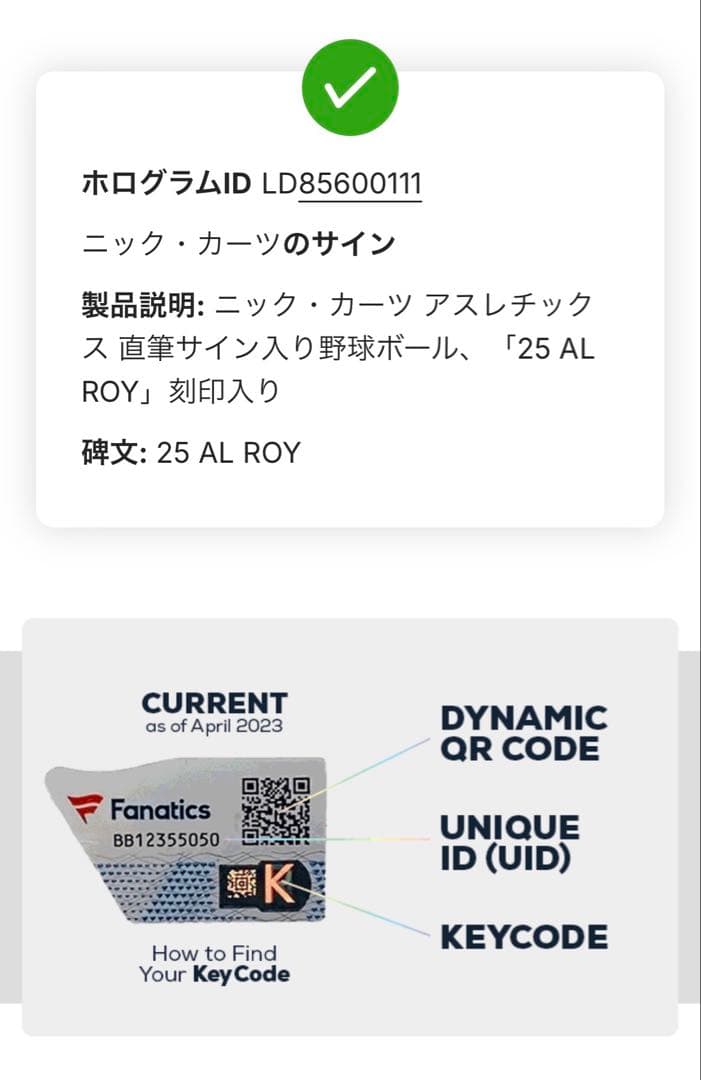 Nick z ニックカーツ直筆サインRookie of the Year