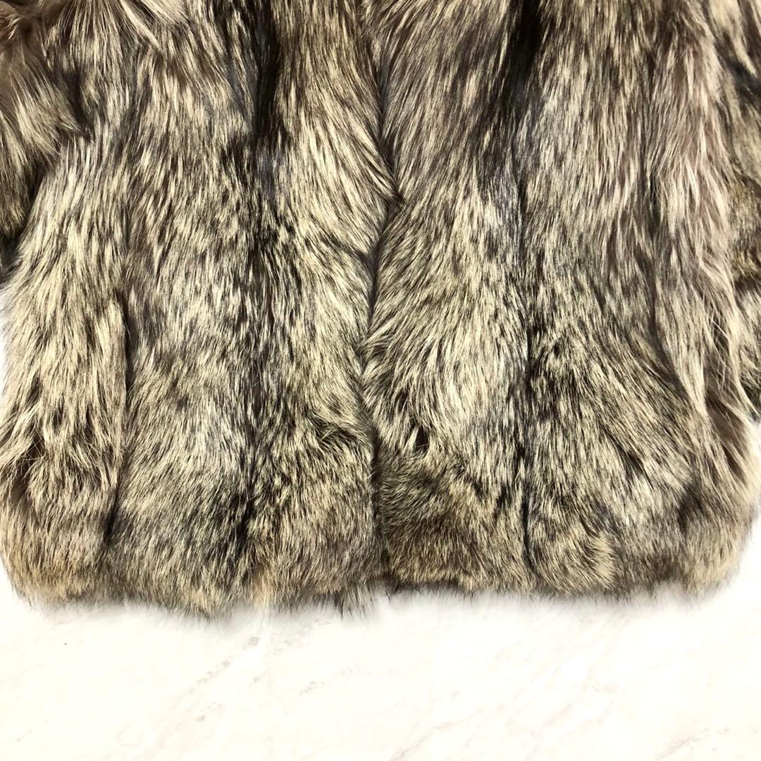 SAGA FOX  シルバーフォックス 本毛皮 リアルファーコート