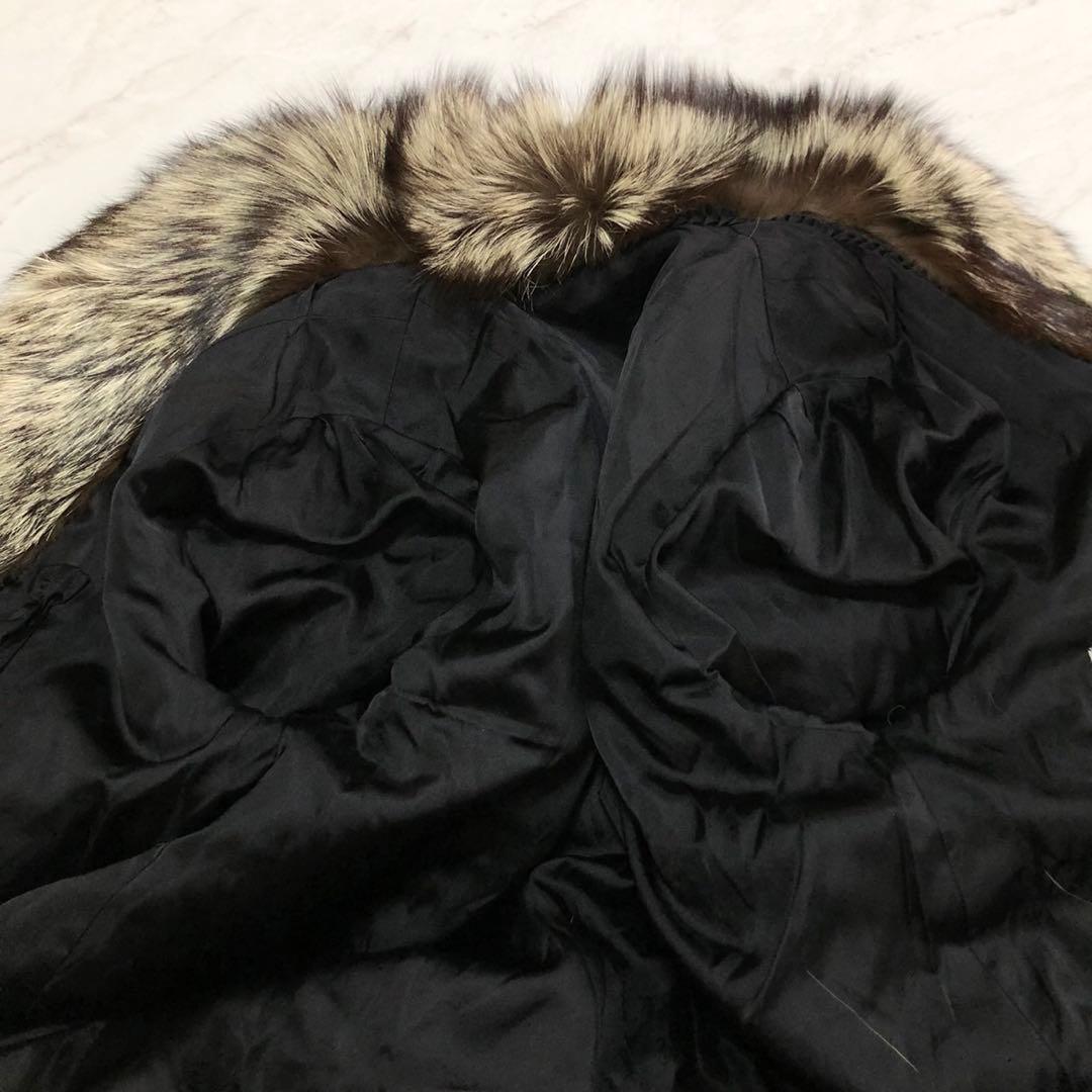 SAGA FOX  シルバーフォックス 本毛皮 リアルファーコート