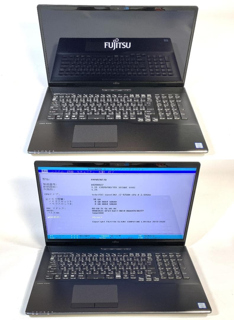 富士通 使用少 M.2+1.0TB i7-9750H 大型17.3型 16GB