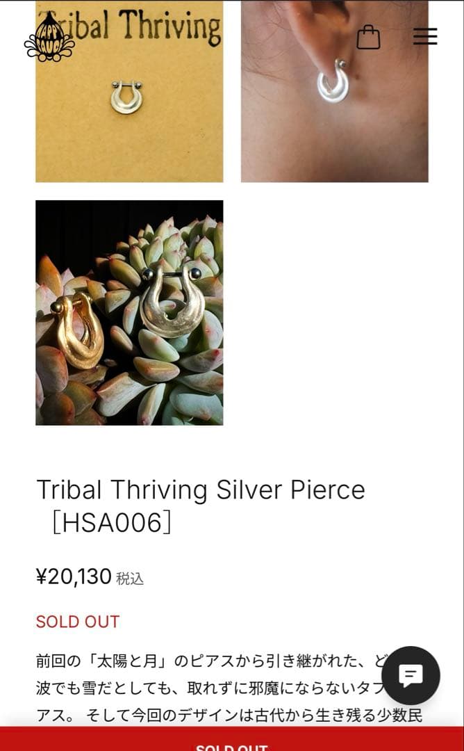 両耳定価¥40000伊勢谷友介 HappySauceピアス両耳セット