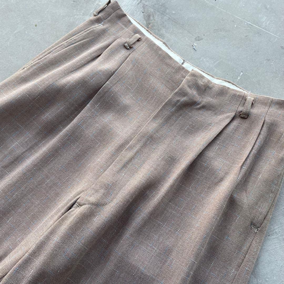 50’s レーヨンギャバ　絣　ロカビリー　パンツ