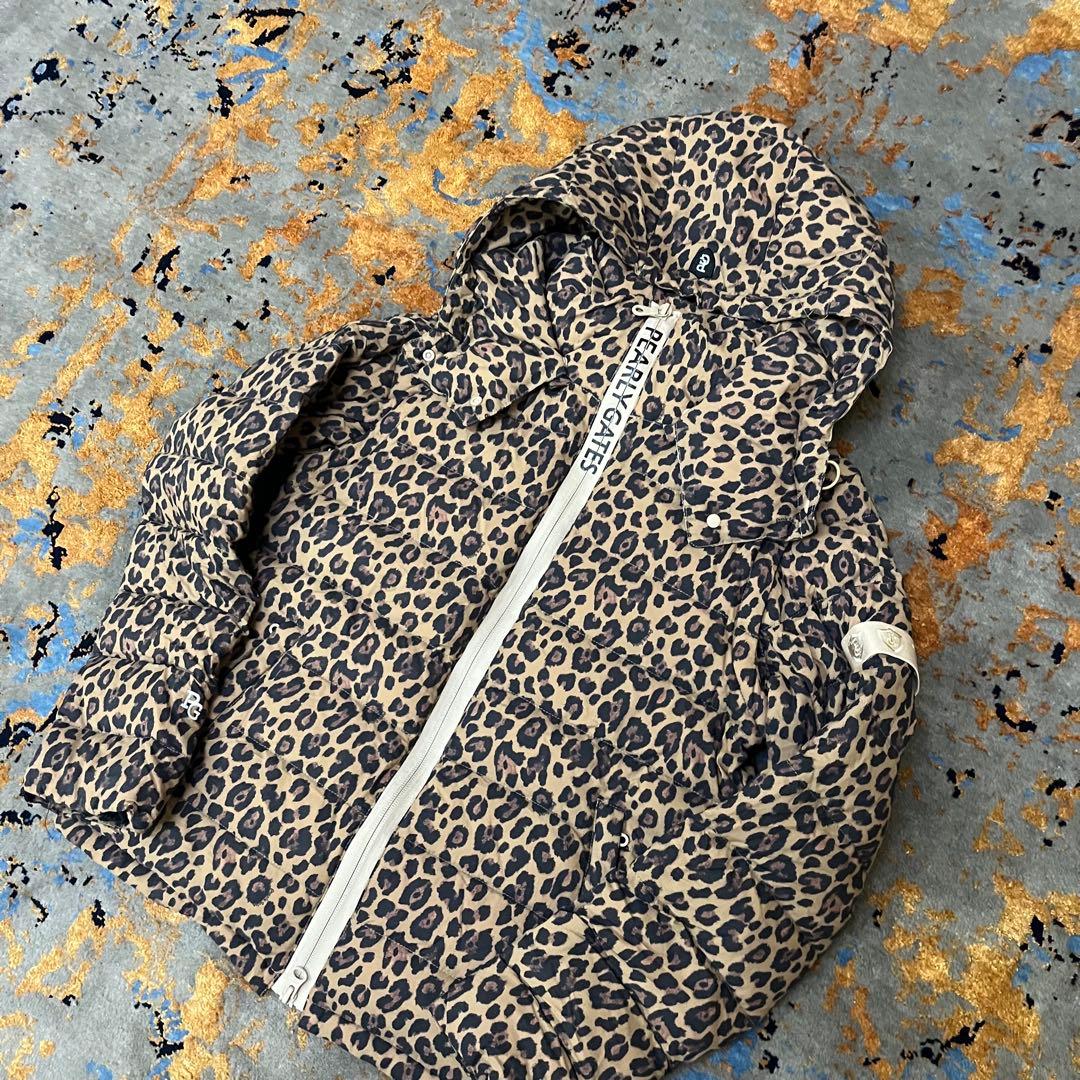 pearly gates パーリーゲイツ ダウン レオパード レディース ベスト