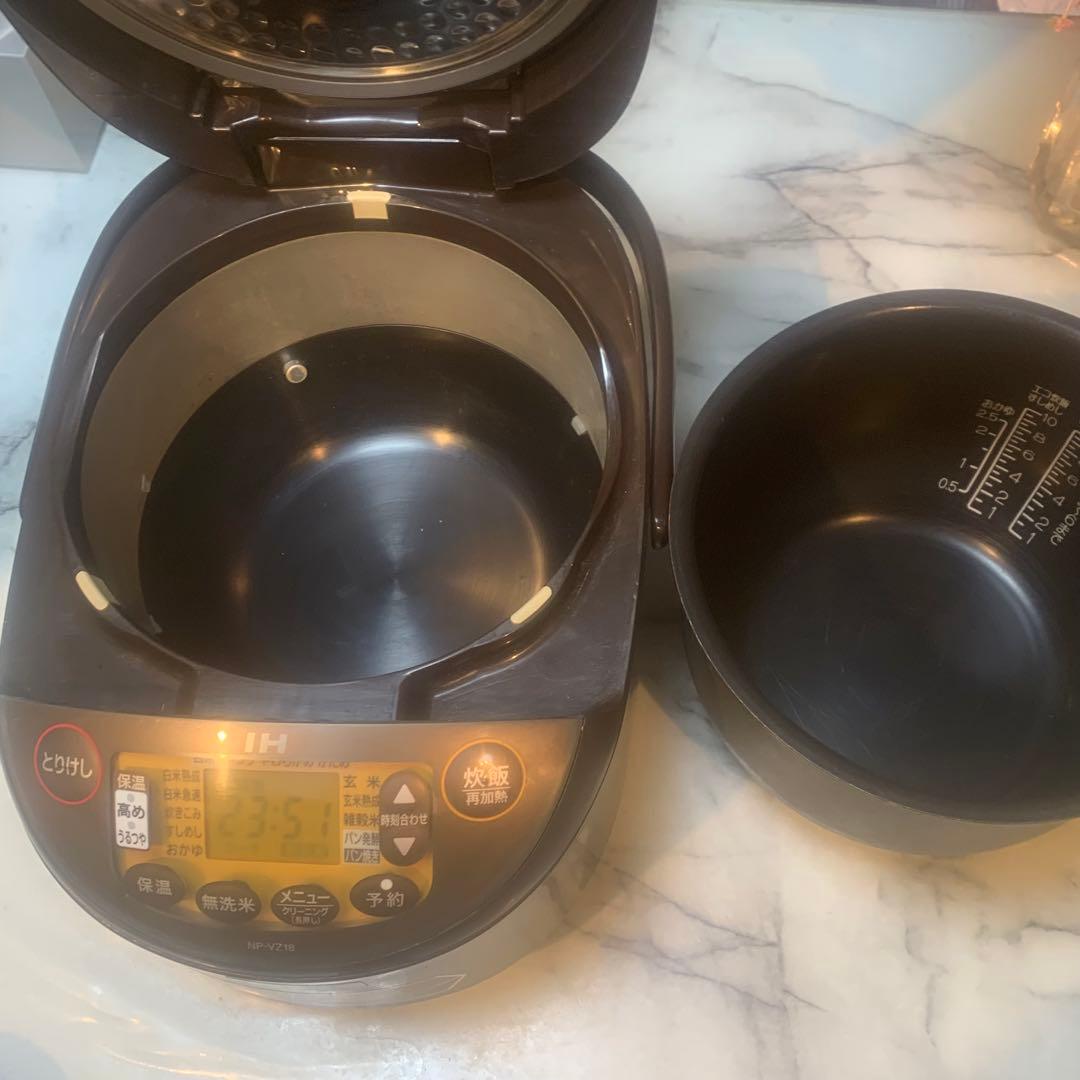 美品 ■象印 IH 10合 IH式 極め炊き ブラウン NP-VZ18■炊飯確認