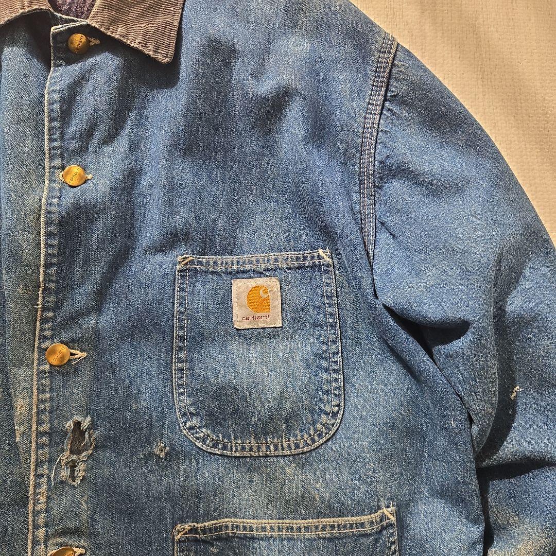 ◎80s Carhartt ミシガンチョアコート ジャケット ye着用 デニム