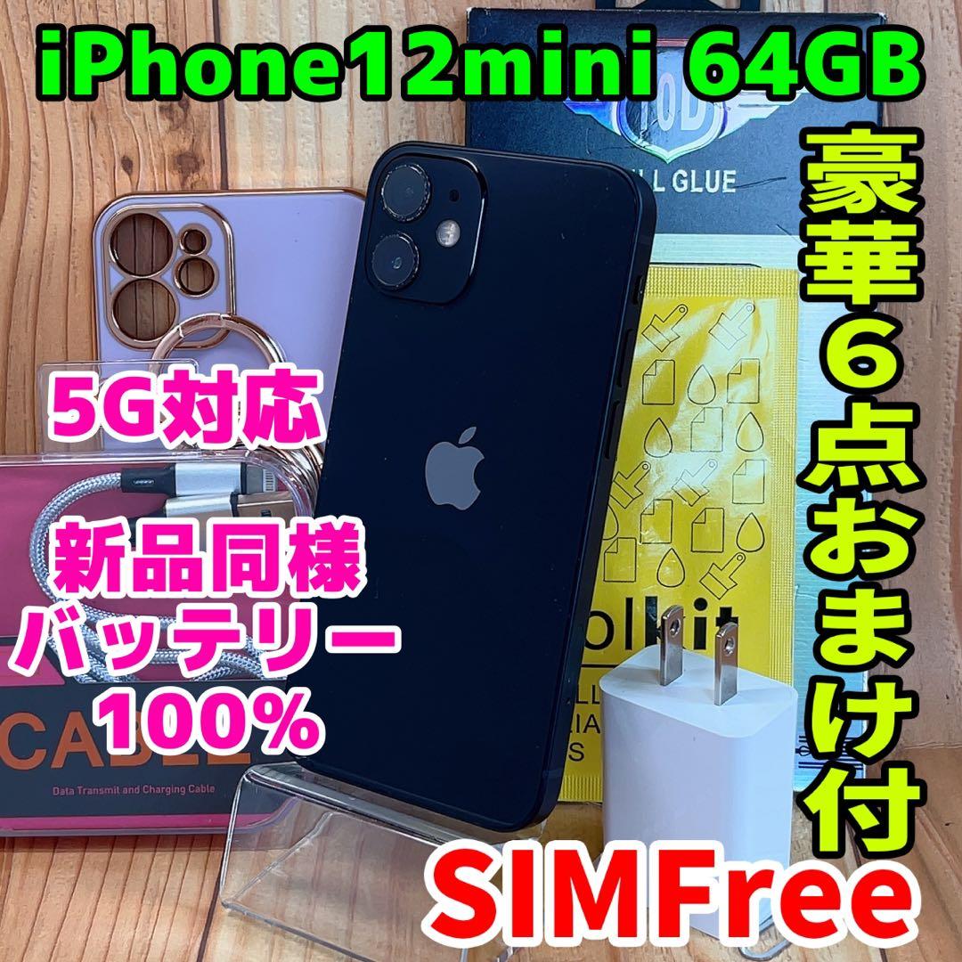 SIMフリー 本体 iPhone 12 mini 64 GB 604 ブラック