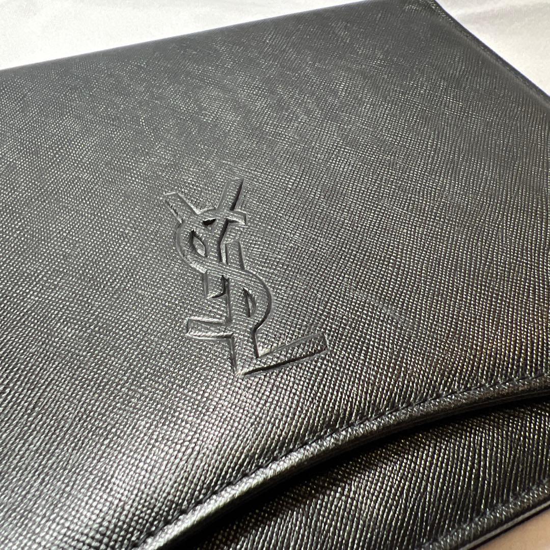 イヴサンローラン クラッチバッグ セカンドバッグ YSLロゴ レザー 黒