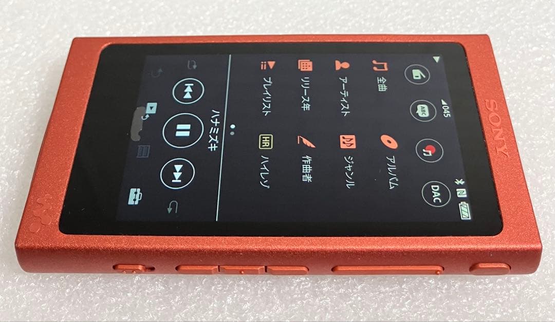 【バッテリー良好】　ソニー ウォークマン NW-A45 16GB シナバーレッド