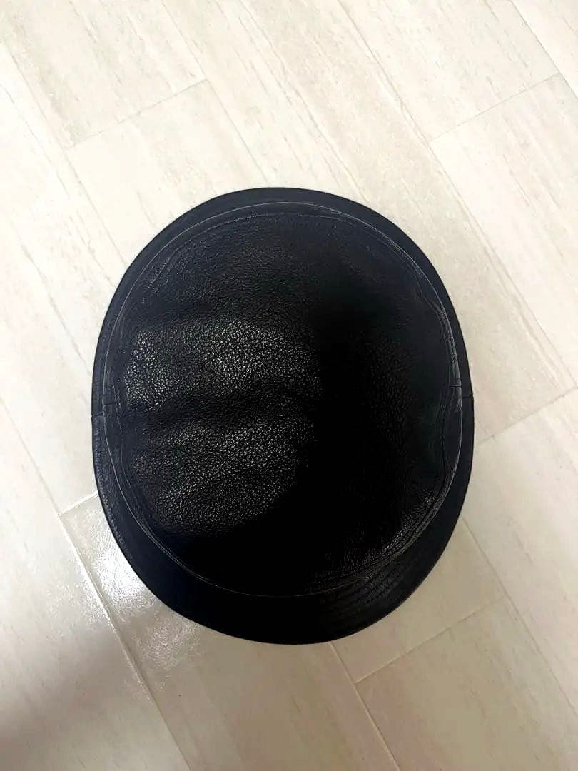 CALEE Leather Bucket Hat ブラック M キャリー 牛革