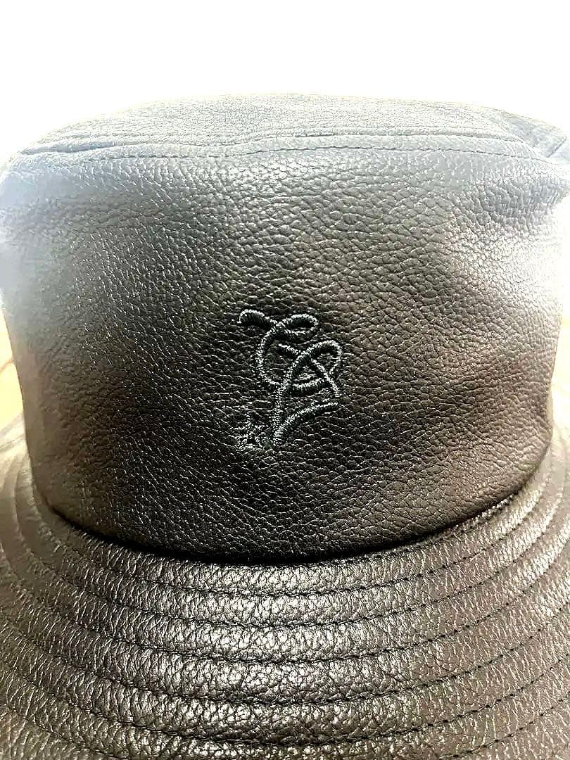 CALEE Leather Bucket Hat ブラック M キャリー 牛革