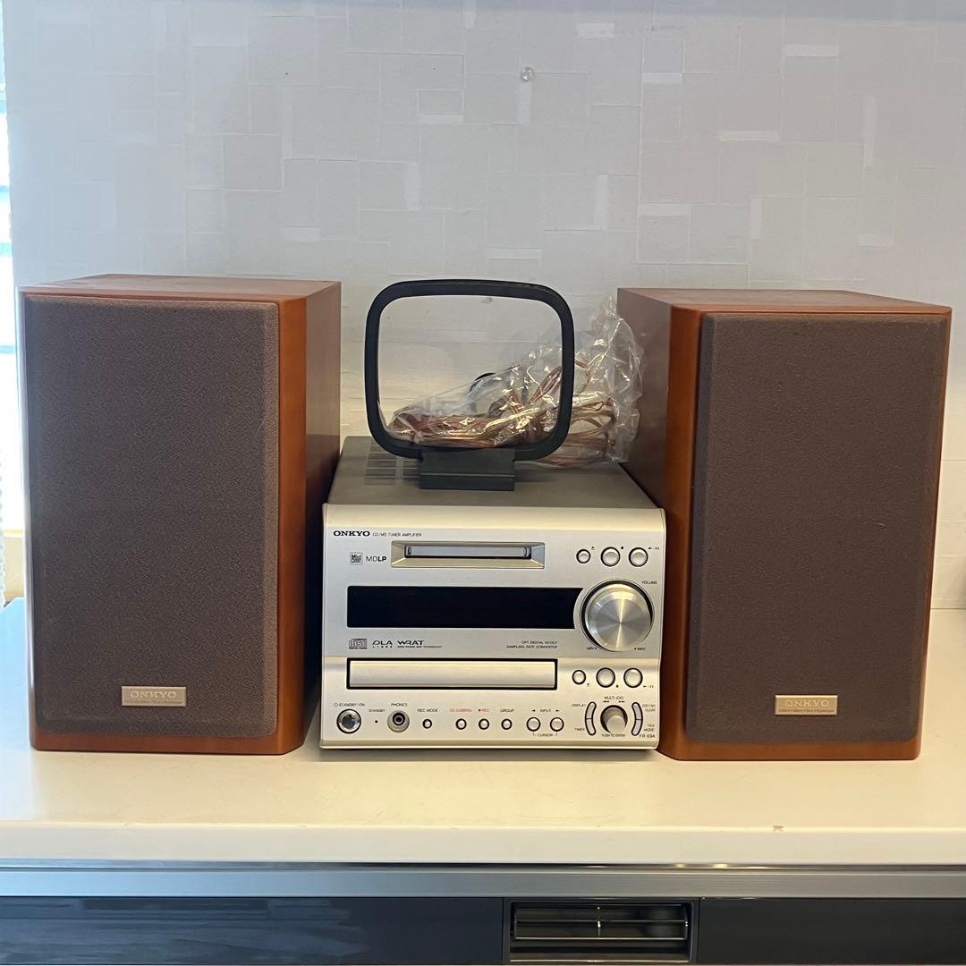 【通電OK】ONKYO FR-X9A CD/MDコンポ スピーカー D-SX9A