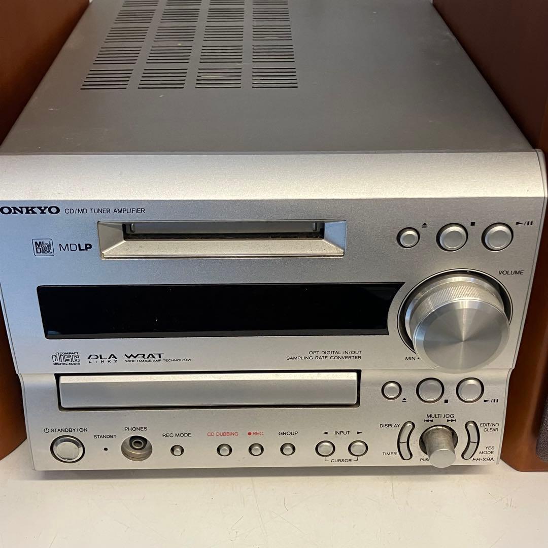 【通電OK】ONKYO FR-X9A CD/MDコンポ スピーカー D-SX9A